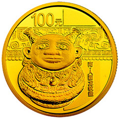 中国青铜器第3组金质（100元）纪念币
