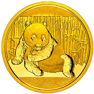 2015版熊猫金质100元图片