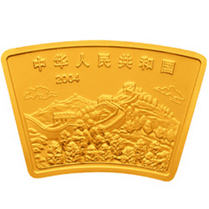 2004中国甲申猴年扇形金质200元图片