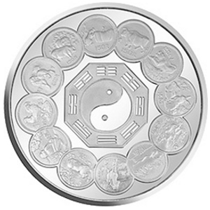 生肖紀念幣發行12周年銀質圖片