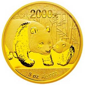 2011版熊猫金质2000元图片