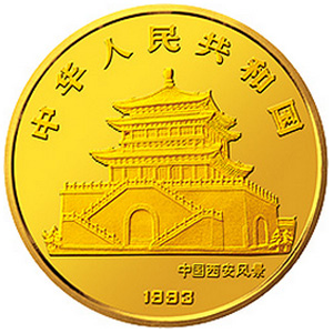 中国癸酉鸡年金质500元图片
