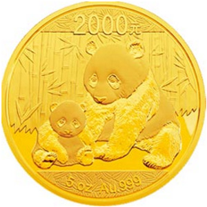 2012版熊猫金质2000元图片