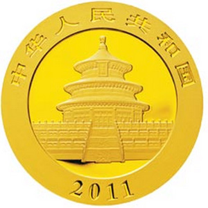 2011版熊猫金质20元图片