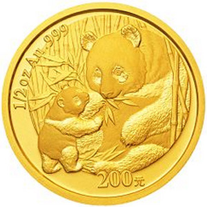 2005版熊猫金质200元图片