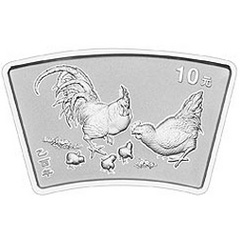 2005中国乙酉鸡年扇形银质纪念币