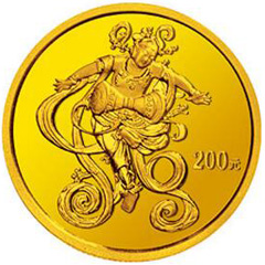中国石窟艺术敦煌金质（200元）纪念币