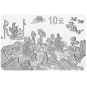 中国古代名画系列洛神赋图长方形银质图片