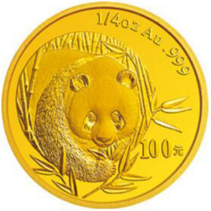2003版熊猫金质100元图片