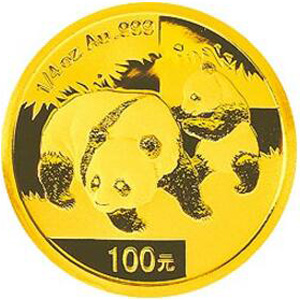 2008版熊猫金质100元图片