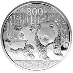 2010版熊貓銀質（300元）紀念幣