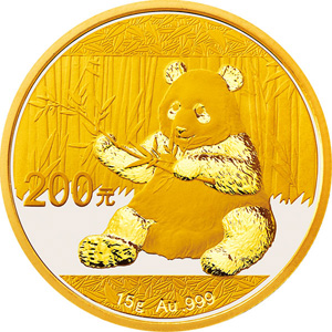 2017版熊猫金质200元图片