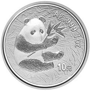 2000版熊猫银质10元图片