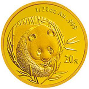 2003版熊猫金质20元图片