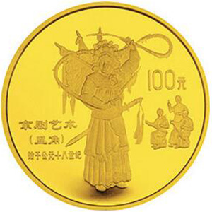 中国传统文化第1组金质100元图片