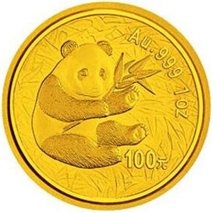 2000版熊猫金质100元图片