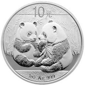 2009版熊猫银质10元图片