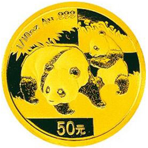 2008版熊猫金质50元图片