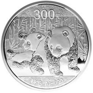 2010版熊猫银质300元图片