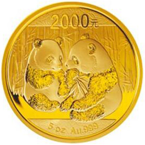 2009版熊猫金质2000元图片