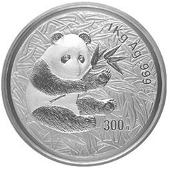 2000版熊猫银质300元图片