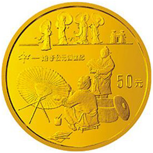 中国古代科技发明发现第2组金质50元图片