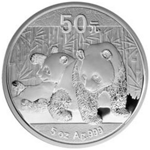 2010版熊猫银质50元图片
