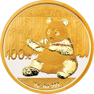 2017版熊猫金质100元图片