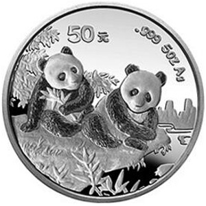 1995版熊猫银质50元图片