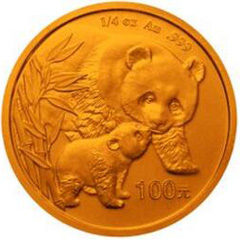 2004版熊猫金质（100元）纪念币