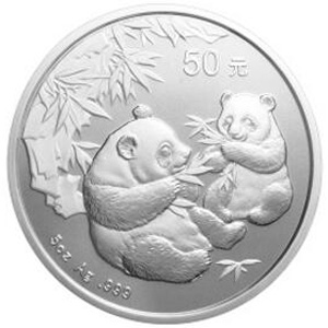 2006版熊猫银质50元图片
