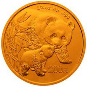 2004版熊猫金质200元图片
