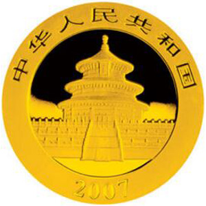 2007版熊猫金质200元图片