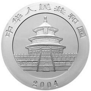 2004版熊猫银质50元图片