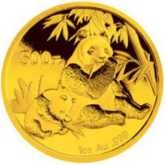 2007版熊猫金质（500元）纪念币