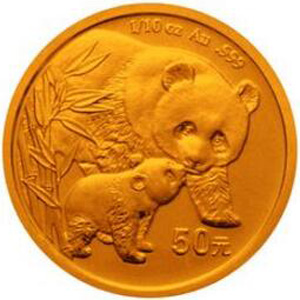 2004版熊猫金质50元图片