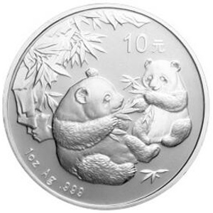 2006版熊猫银质10元图片