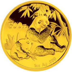 2007版熊猫金质500元图片