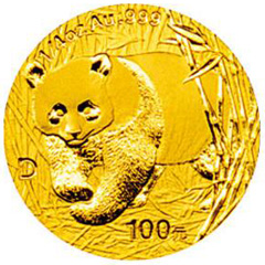 2001版熊猫金质（100元）纪念币