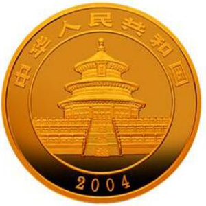 2004版熊猫金质10000元图片