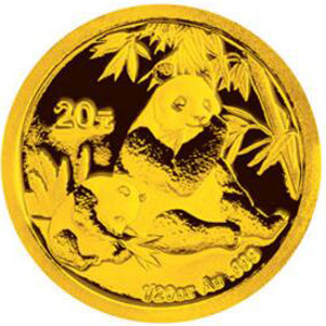2007版熊猫金质20元图片