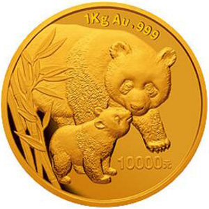 2004版熊猫金质10000元图片