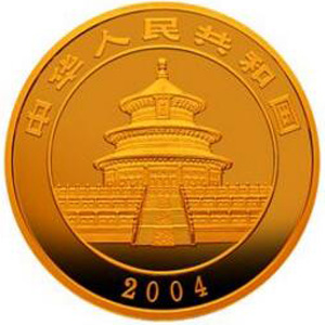 2004版熊猫金质100元图片
