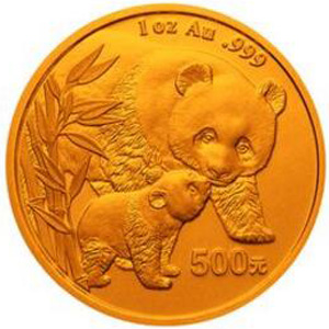 2004版熊猫金质500元图片