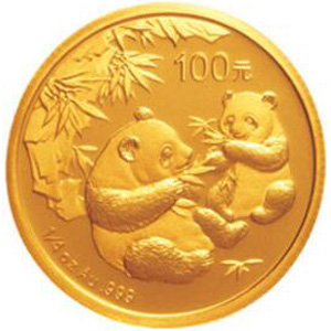 2006版熊猫金质100元图片