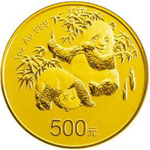 中国熊猫金币发行30周年金质500元图片